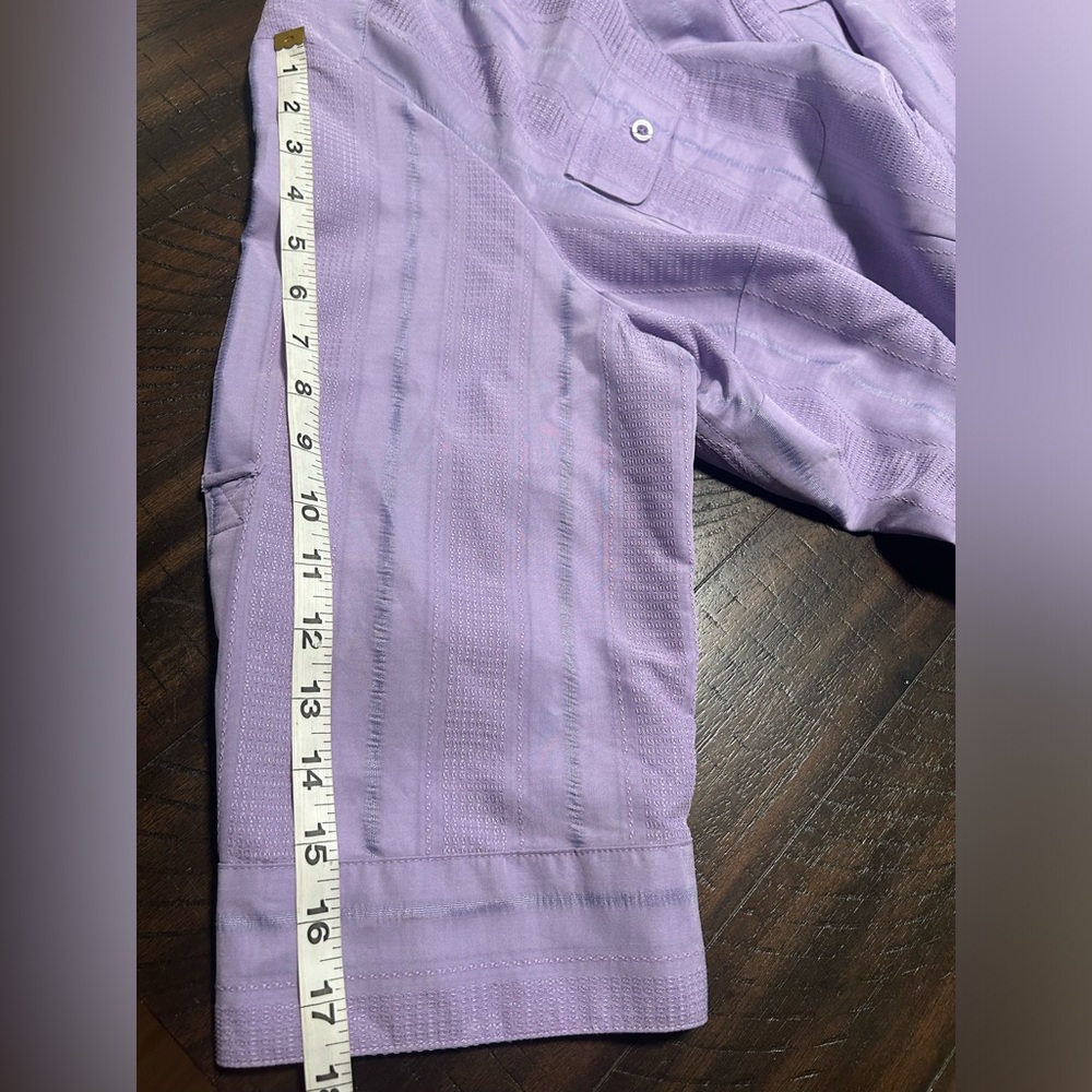 Woman’s Croft & Barrow Lavander Button Down Shirt 3/4 Roll Tab Sleeve Size 1X - Picture 8 of 13